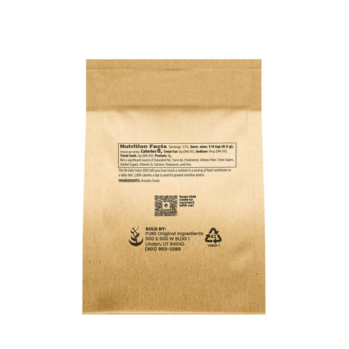 Pure Original Ingredients Annatto Seeds (10 oz) Whole Seeds, Sweet & Peppery, Cooking & Baking .