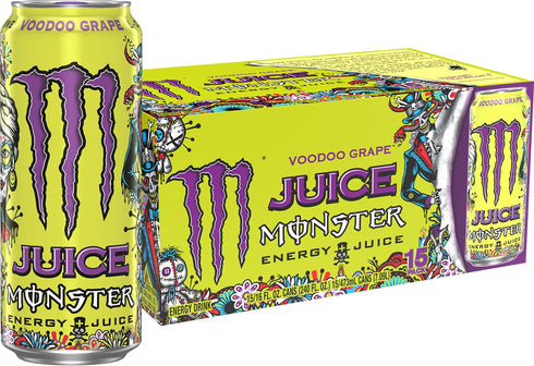 Monster Energy Juice Voodoo Grape, Energy + Juice, Energy Drink, 16 Ounce