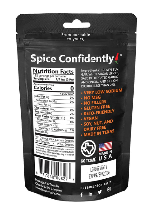 1 Casa M Spice Co Whole Hog Pork Seasoning Very Low Sodium Low Salt No MSG Gluten Free BBQ Spices Cup of Gourmet Dry