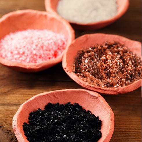 Pack 6 oz. 24 oz Multipack Gourmet Sea Salt Sampler - Multi of Pink Himalayan And French Grey Fine Ground Salts