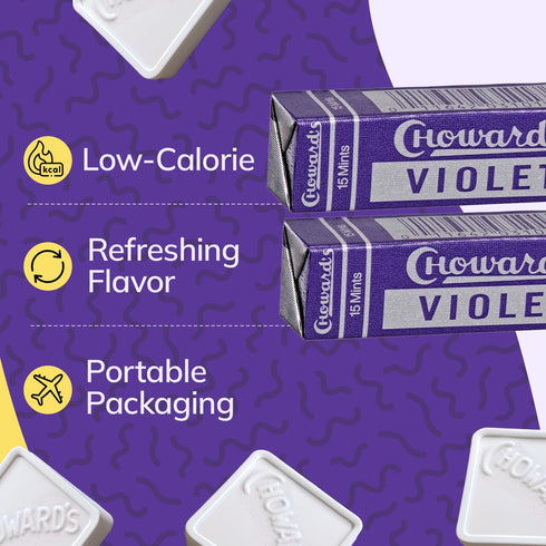 24 Count Choward's Violet Mints Candy - Gift Edition, | Floral-Flavored Treats for a Sweet Celebration!