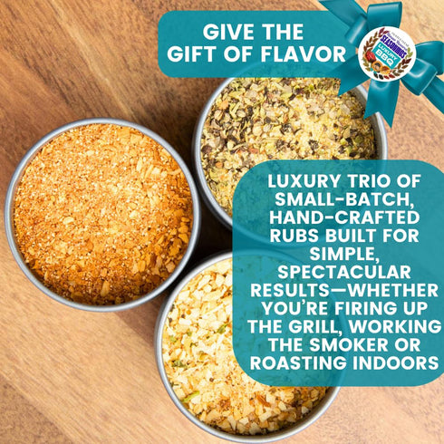 Packaged Set 3 Pack GLP-1 Luxury BBQ House Reserve Seasonings | Gift of | Artisanal Gift | All Natural, Non GMO