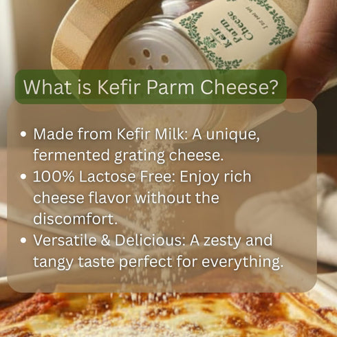 1.5 oz (42 Kefir Parm Cheese - Lactose Free Parmesan Cheese Substitute - Shaker gr)
