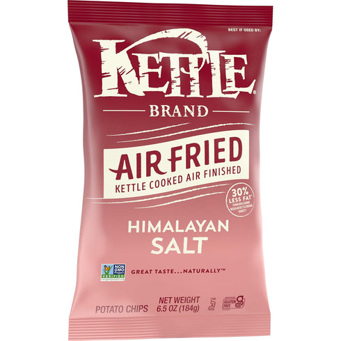 6.5 Oz Kettle Brand Potato Chips, Air Fried Himalayan Salt Kettle Chips, Bag