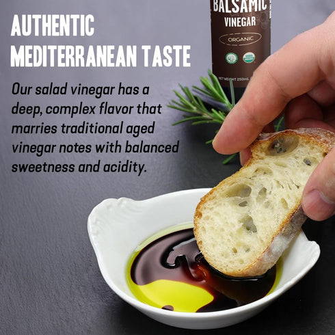 12 100% 8.45 oz, 250mL Dr. Cowans Garden Certified Organic Balsamic Vinegar from Greece, Gourmet Vinegar Matured