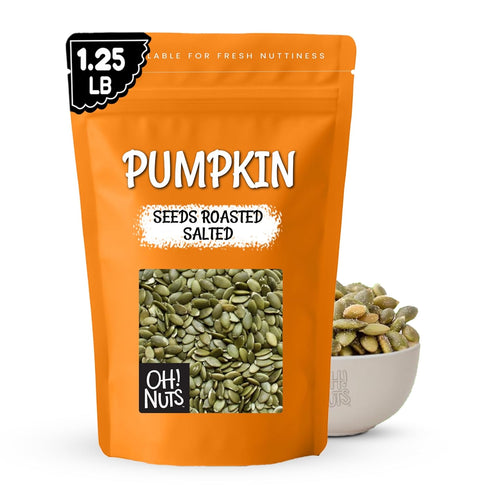 Oh! Nuts Pumpkin Seeds - Roasted Salted - 1.25 lb - No