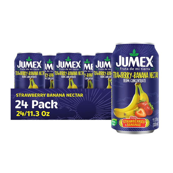 Jumex Strawberry Banana Nectar Juice - Made with Fresh Fruit Puree -