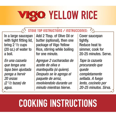 10 (Pack 12) Vigo Saffron Yellow Rice, Ounce