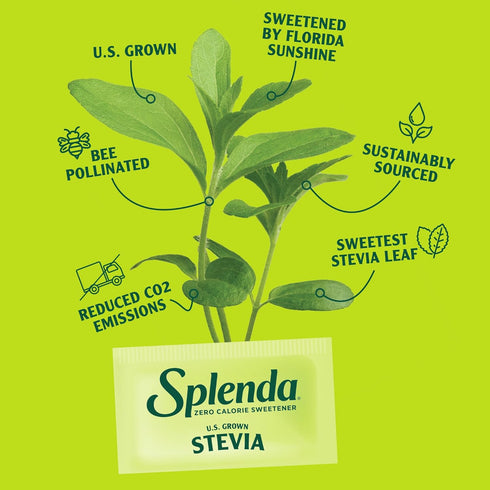 SPLENDA Stevia Zero Calorie Sweetener, Plant Based Granulated Powder for Baking, 9.7oz Resealable Pouch