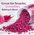 WildSap Emeralds 7.7oz (218g) 100% Freeze Dried Red Dragon Fruit Dices - Value Size Jar, Red Pitaya, No Sugar Added