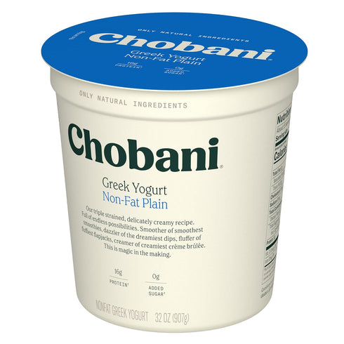 32oz Chobani Non-Fat Plain Greek Yogurt