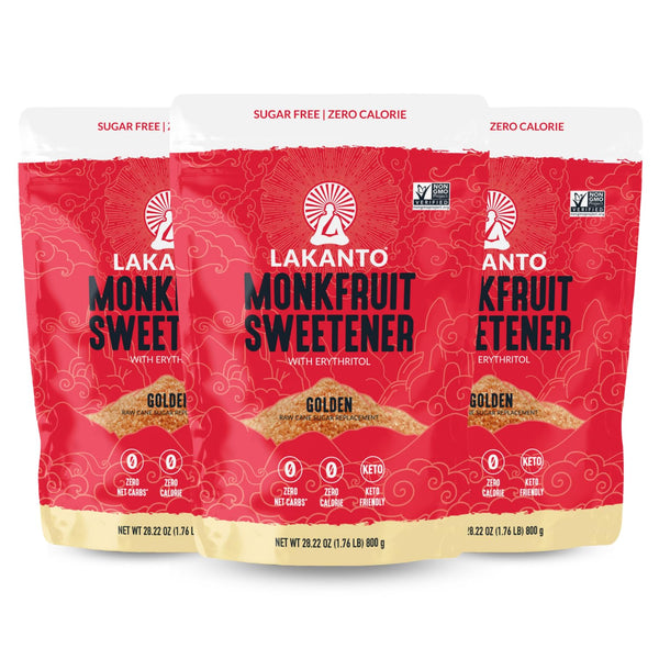 Lakanto Golden Monk Fruit Sweetener With Erythritol, Raw Cane Sugar Substitute, Monk