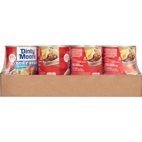 Dinty Moore 15 oz (8 Pack), 10g Beef Stew, Fully Cooked & Ready-To-Eat with Fresh Potatoes & Carrots, Gluten-Free