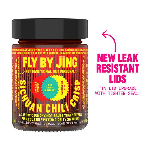 FLYBYJING Sichuan Chili Crisp 6oz - Premium Spicy Vegan Chili Oil, Crunchy Hot Sauce, Sugar Free - Pack of 1