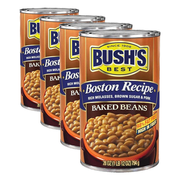 Bush's Best Boston Recipe Baked Beans 28 oz (Pack of 4)