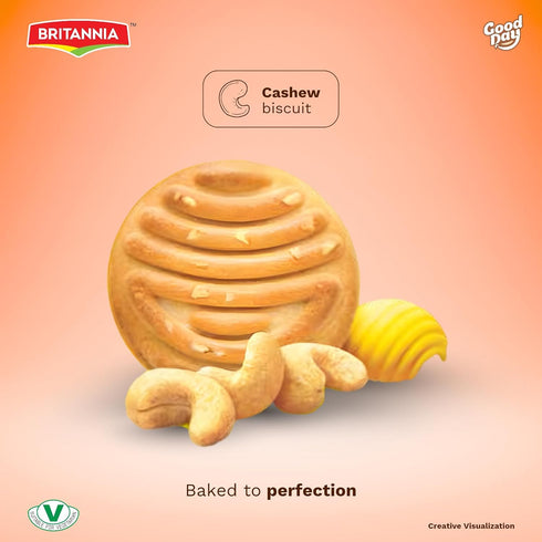Pack 8.15oz (231g) (Pack 1) Britannia Good Day Cashew Cookies Family - Breakfast & Tea Time Snacks - Delicious Grocery