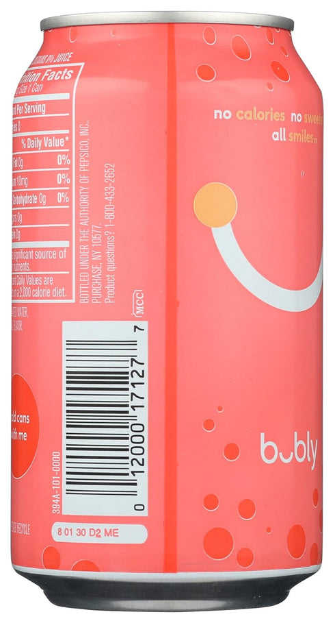 12 oz Bubly Sparkling Water, Grapefruit