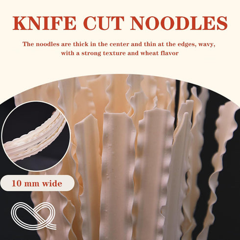 SXET 2 Packs 8.46oz (240 Pack (2 Packs) Knife Cut Noodles, Knife Sliced Noodles, Chinese Wide Noodles, Wavy Flat