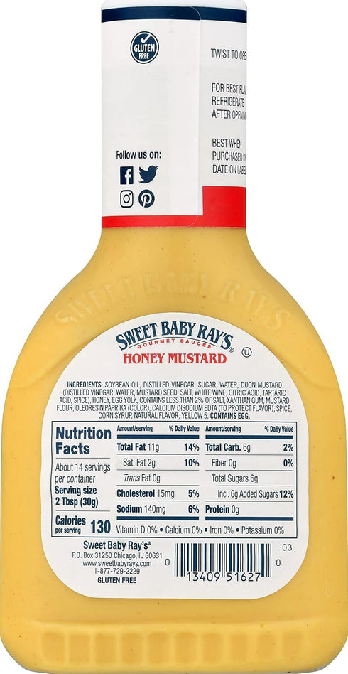 (14 (Pack 6)) Sweet Baby Ray's Dipping Sauce, Honey Mustard Ounce