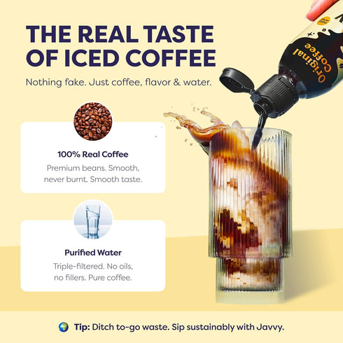 100% 30X 6oz Javy Cold Brew Coffee Concentrate, Iced Coffee - Arabica Beans, Instant Coffee Concentrate, Original Med.