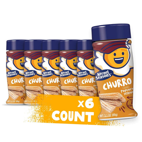Kernel Season's Churro Flavored Popcorn Seasoning, 3.1 oz (Pack of 6)