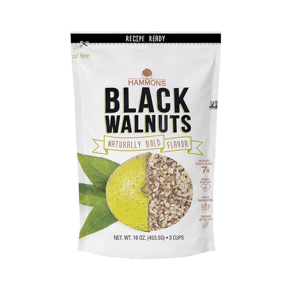 Hammons Black Walnuts - Wild Harvested - Non-GMO, Gluten Free, High Protein,