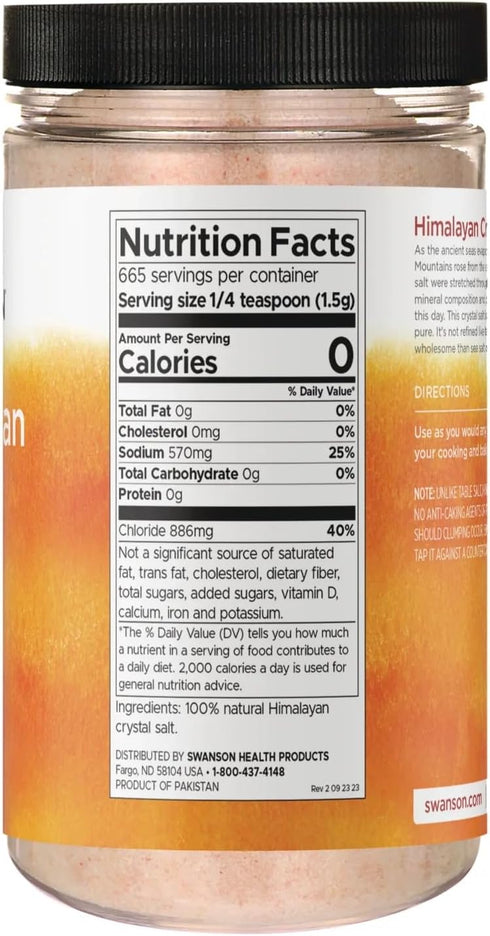 35.27 (1000 Swanson Himalayan Crystal Salt Ounce g) Salt
