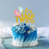 LHCING 1st It's Twins Gender Reveal Cake Topper - Baby Birthday Loveable Gold Glitter Footprints Cake Topper - Gender