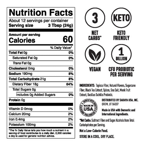 (9.9 Oz) Lakanto Sugar Free Chai Latte Drink Mix - Monk Fruit Sweetened, Cold or Hot Chai Tea, Vegan, Probiotics, Rich