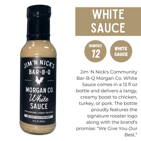 12 oz, 1 Pack Jim N Nicks World Famous Southern Recipe Bar-B-Q, White Sauce
