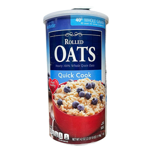 Generic Quick Cook Rolled Oats, 100% Whole Grain, 42 oz, Heart Healthy (Pack