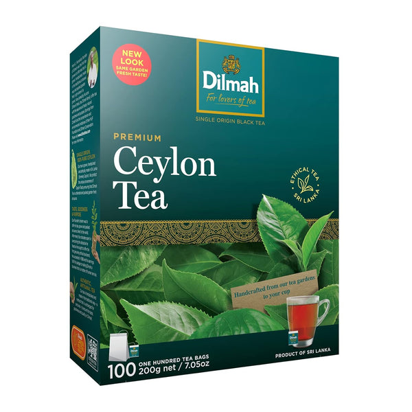 Dilmah Premium Ceylon Black Tea - 100 Tea Bags (Single Pack)-Strong, Robust,