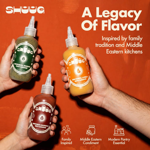 (9oz) SHUUG Amba Sauce Organic | Mango Curried Hot Sauce |Amba Mild to Medium Spice Mango | Vegan, Non-GMO, Kosher |