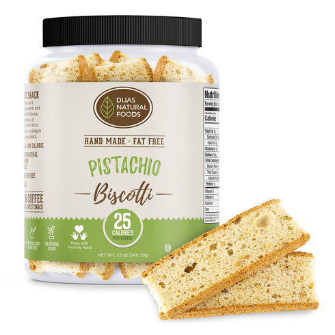 DIJAS Natural Foods, Individually Wrapped Fat Free Biscotti Cookies, All Natural Preservative