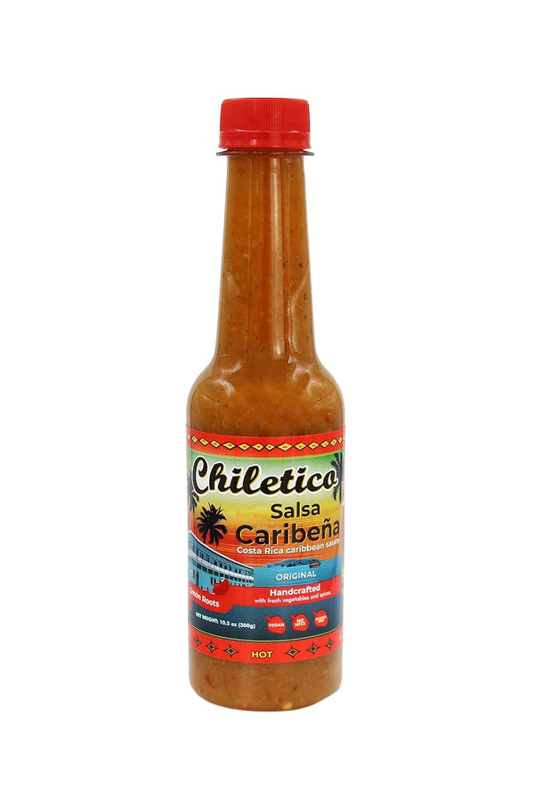 Chiletico Costa Rica Caribbean Sauce, Hot, 10.5 fl oz, Pack of 1