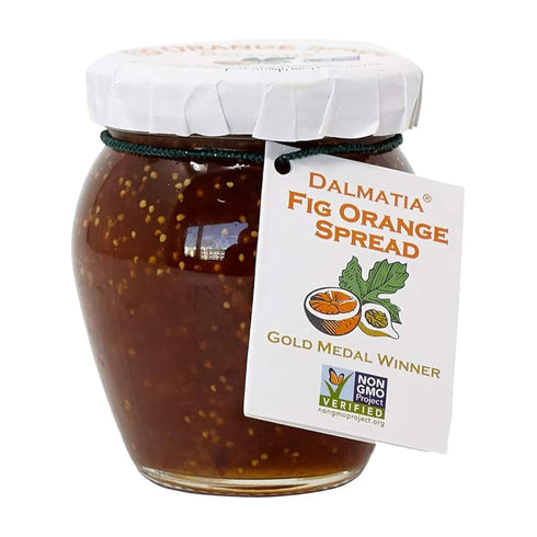 8.5 oz (Pack 2) Dalmatia Orange Fig Spread, | Mediterranean Citrus & Fig Blend | All-Natural, Non-GMO | Perfect