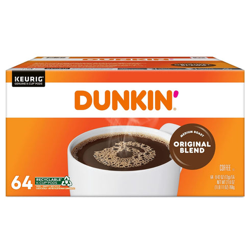 Dunkin' Donuts Single-Serve Coffee K-Cup Pods, Original Blend, Medium Roast, Carton Of