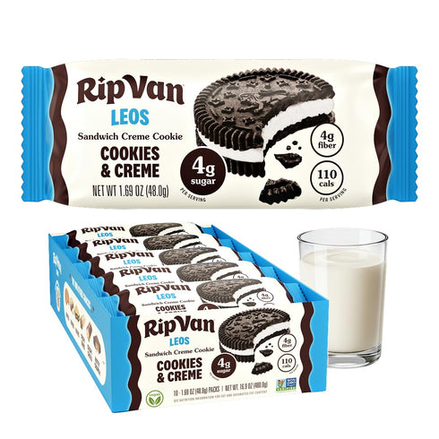 Rip Van LEOs - Cookies and Cream Sandwich Cookies - Low Sugar