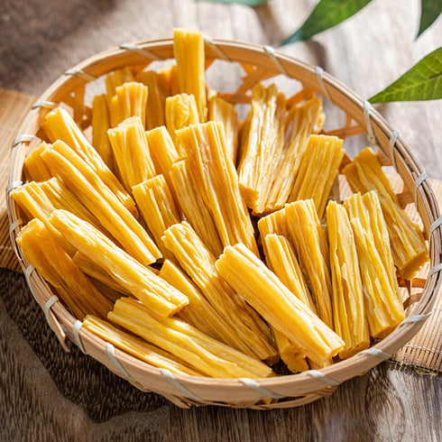 SXETBEAN 180g/6.34oz (1 Pack) Dried Bean Curd Sticks, Yuba Tofu Skin, Asian Dried Beancurd Stick for Stir-fry, Hot Pot