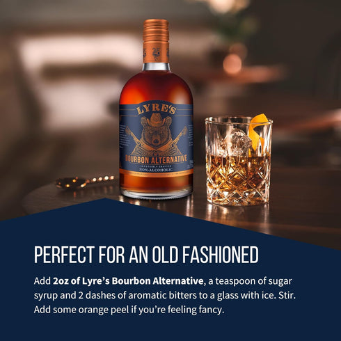 23.7 Oz (700mL Lyre's American Malt Premium Non Alcoholic Spirits, Mocktails & Nonalcoholic Drinks, Bourbon Style, Fl