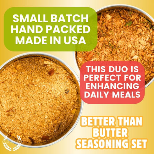 Set: 2 Pack Set GLP-1 Better Than Butter Seasoning | Gourmet Seasoning, Artisanal Spice Blends | All Natural, Non GMO |