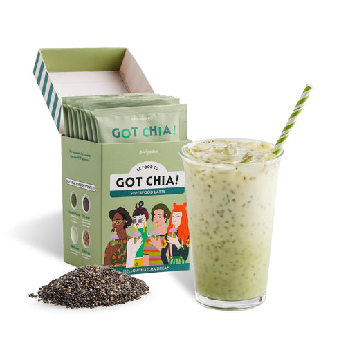 Got Chia! Mellow Matcha Dream Superfood Latte Mix, 8 Sachets Matcha Chia