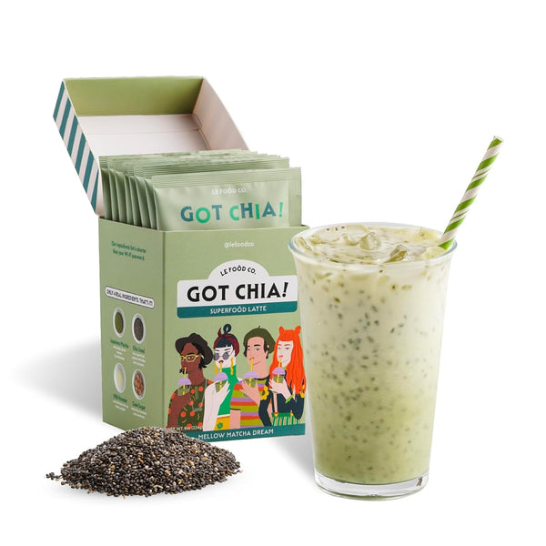 Got Chia! Mellow Matcha Dream Superfood Latte Mix, 8 Sachets Matcha Chia