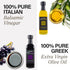 Pack 3 2 60 ml, Pack 5 Kouzini Variety Gift - Greek Extra Virgin Olive Oil and Balsamic Vinegar, Balsamic Vinegars