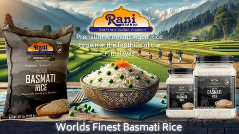 20-Pound 320oz (20lbs) 9.08kg Rani Silver White Basmati Rice Extra Long Aged Bag, ~ All Natural | Gluten Friendly |
