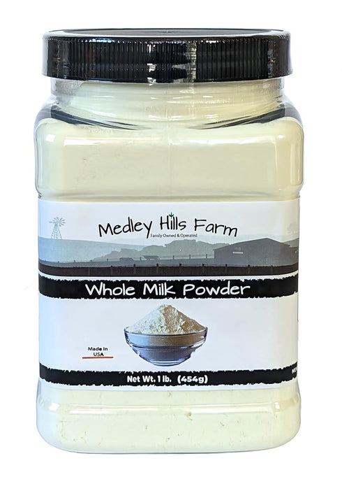 Whole Milk Powder by Medley Hills Farm, 1 lb Reusable Container - Great for Baking, Product of USA