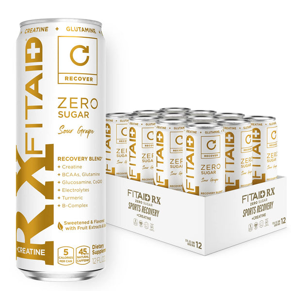 FITAID Rx Zero, Keto-Friendly, Number 1 Post-Workout Recovery Drink, 0g Sugar, Quercetin,