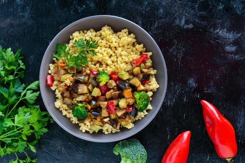 450g/1lb, Al'Ard Palestinian Maftoul Couscous Toasted Bulgur Wheat Pearl Pasta, Handmade Whole Wheat Grain for Soups