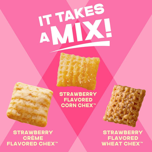 Chex Mix 13.5 oz Simply Chex Strawberry Crme Flavored Snack Mix, Family Size