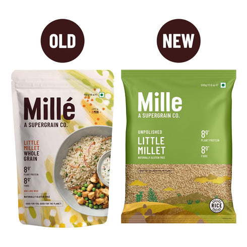 6 500 Mille Little Millet Whole Grain | Kutki | Gluten Free | No Chemicals | High Plant Protein and Fibre | Sambar